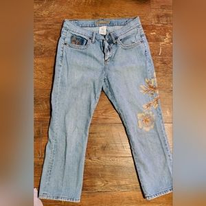 Z. Cavaricci Vintage Floral Beaded High Rise Jeans